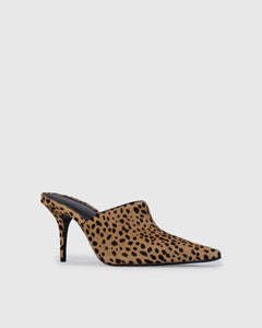 Mesa 80 Mule in Camel Dotted Cheetah Pony Hair