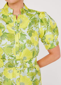 Georgina Dress Citron Garden Jacquard