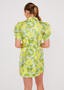Georgina Dress Citron Garden Jacquard