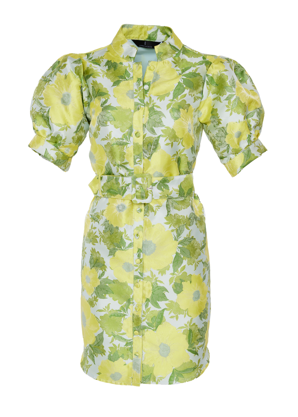 Georgina Dress Citron Garden Jacquard