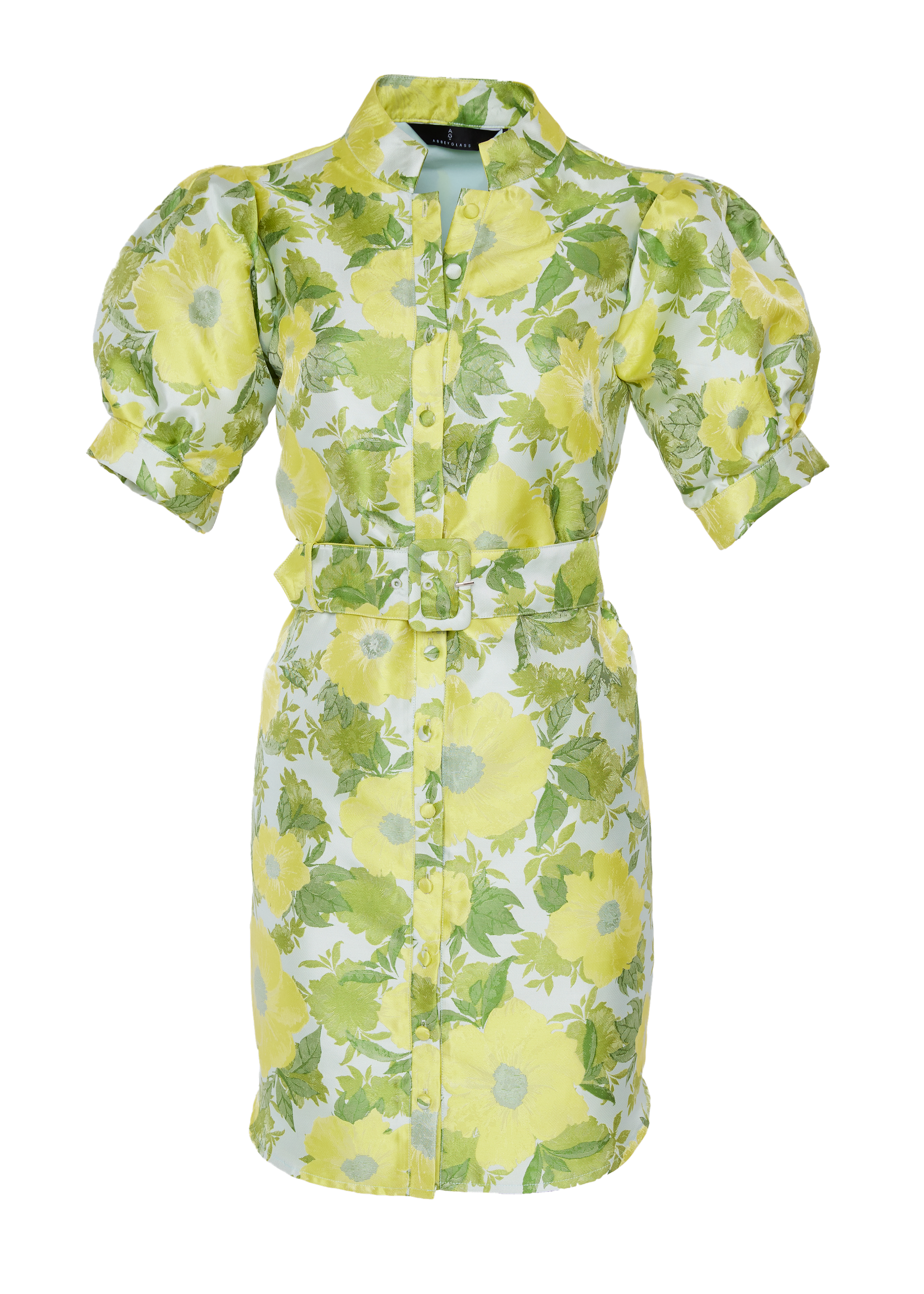 Georgina Dress Citron Garden Jacquard