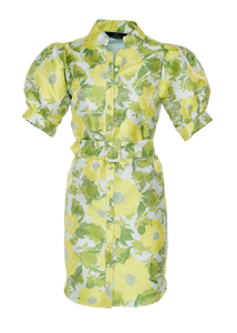 Georgina Dress Citron Garden Jacquard