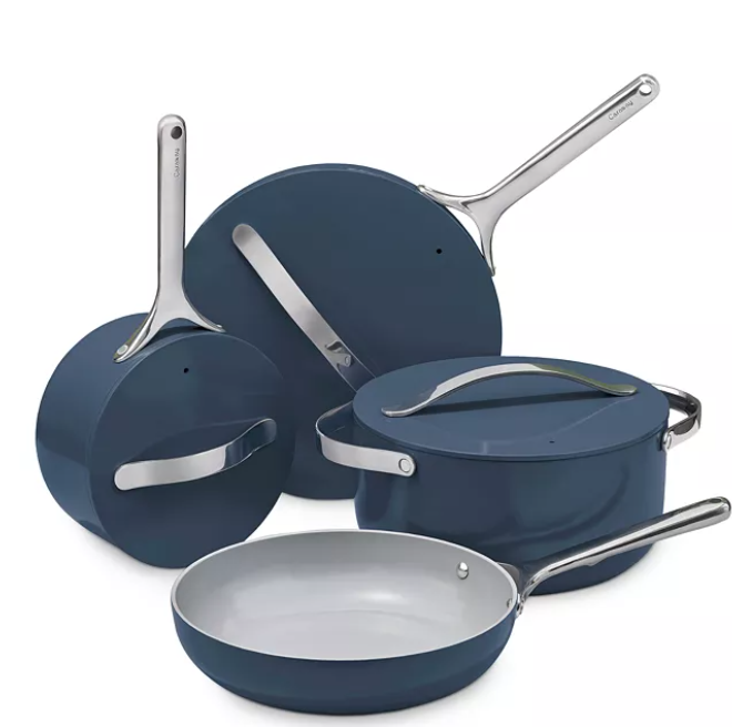CarawayNon-Toxic Ceramic Non-Stick Cookware 7-Piece Set