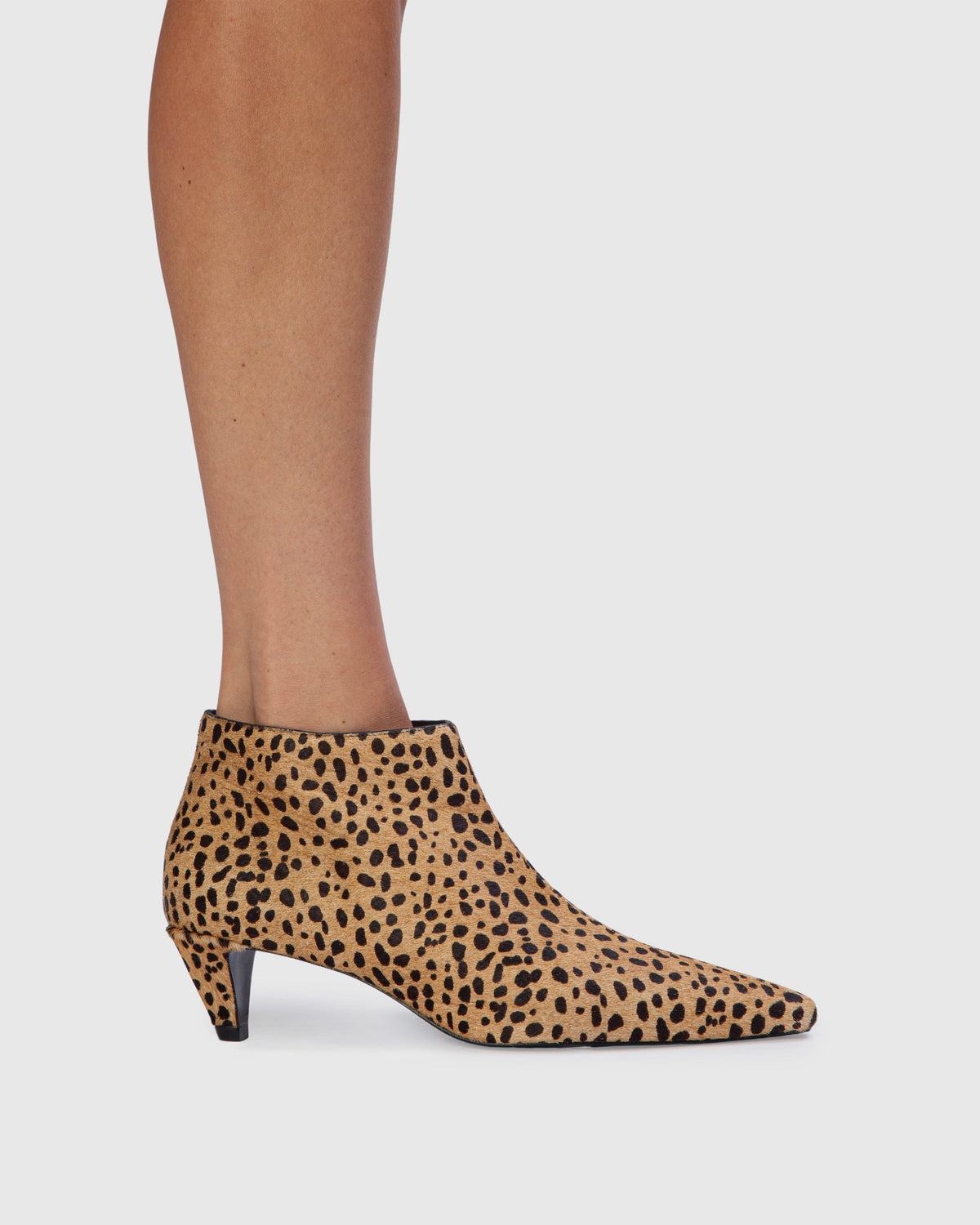 Kora 50 Boot in Camel Dotted Cheetah Pony Hair