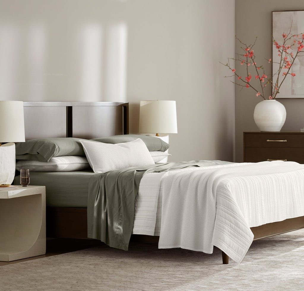 Percale Hemmed Sheet Set in Juniper