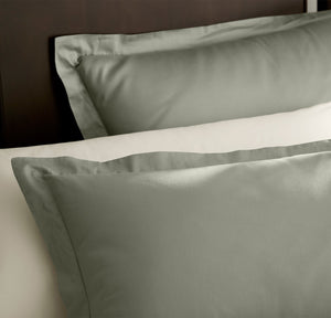 Percale Hemmed Duvet Set in Sageleaf