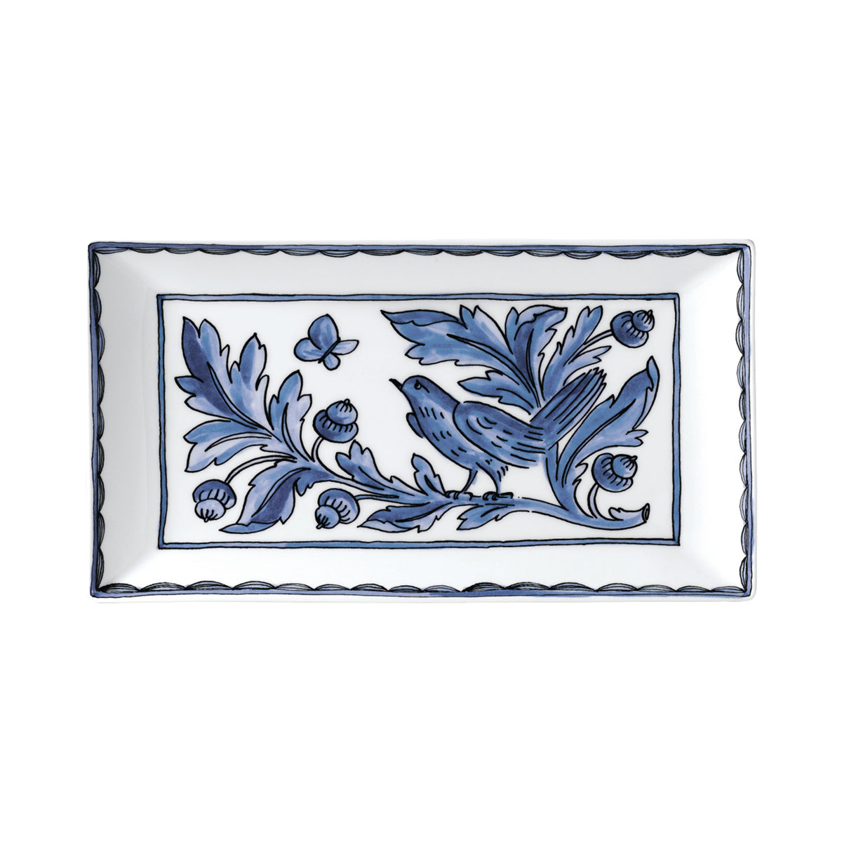 Blue Bird Rectangular Plate