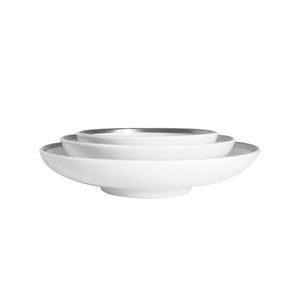 Platinum Edge Set of 3 Canapé Dishes