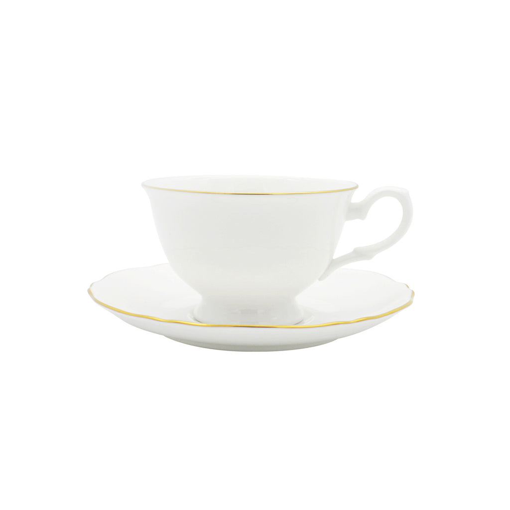 Amelie Brushed Gold Tea Cup & Saucer