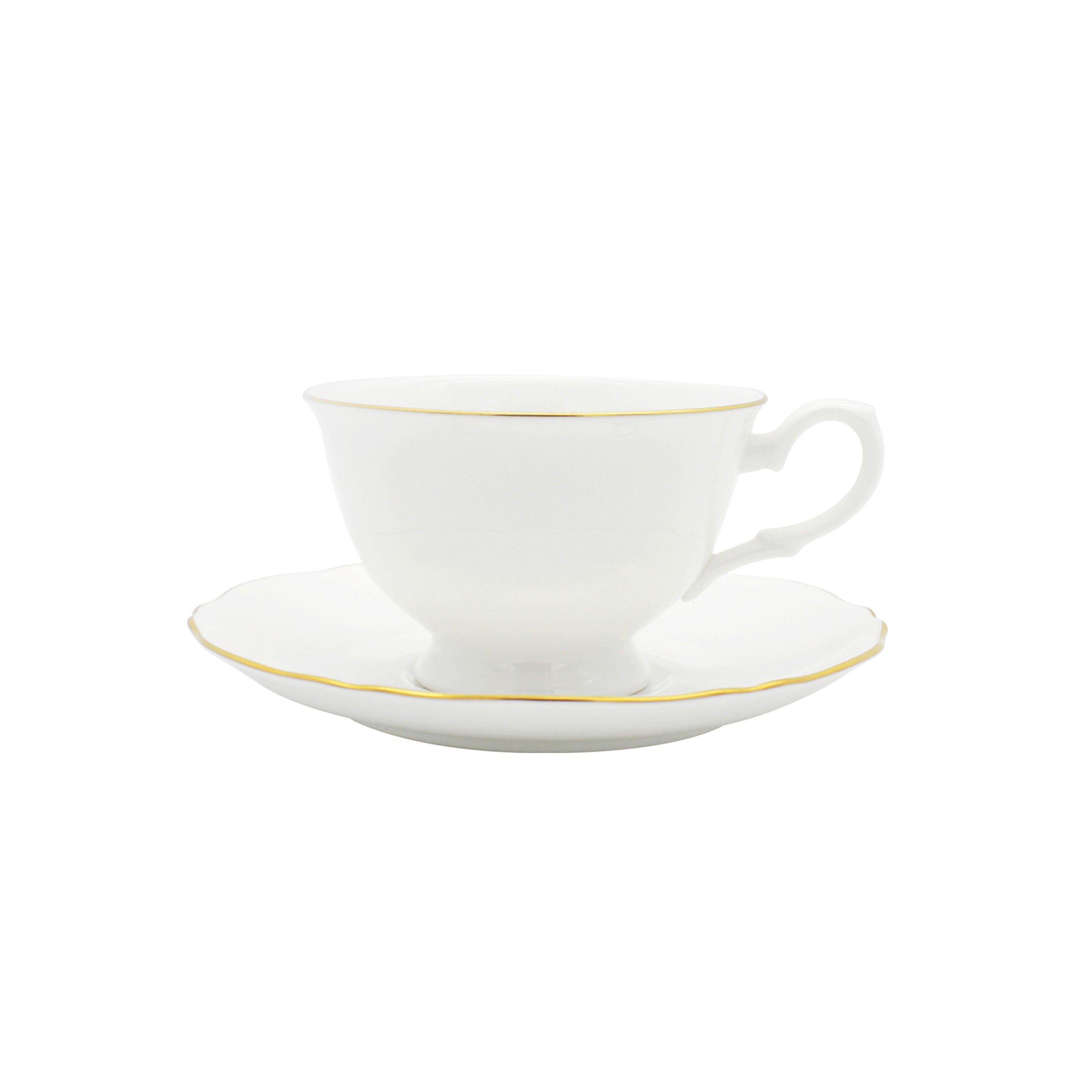 Amelie Brushed Gold Tea Cup & Saucer