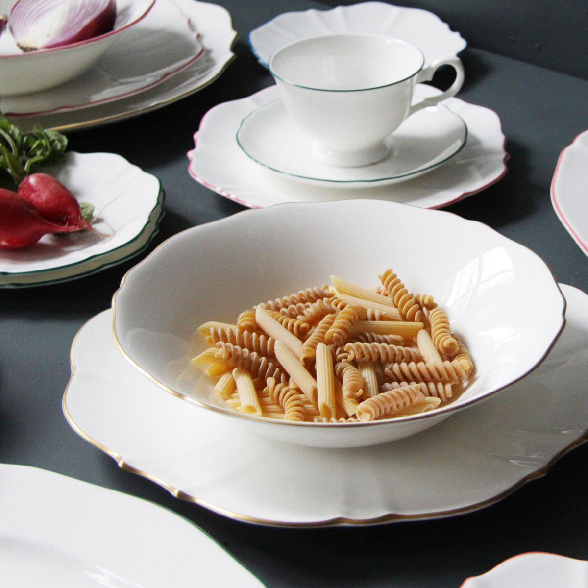 Amelie Brushed Gold Set of 2, Soup / Pasta Bowl