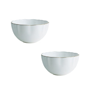 Amelie Brushed Gold Set of 2, Fruit, Nut & Rice Bowls