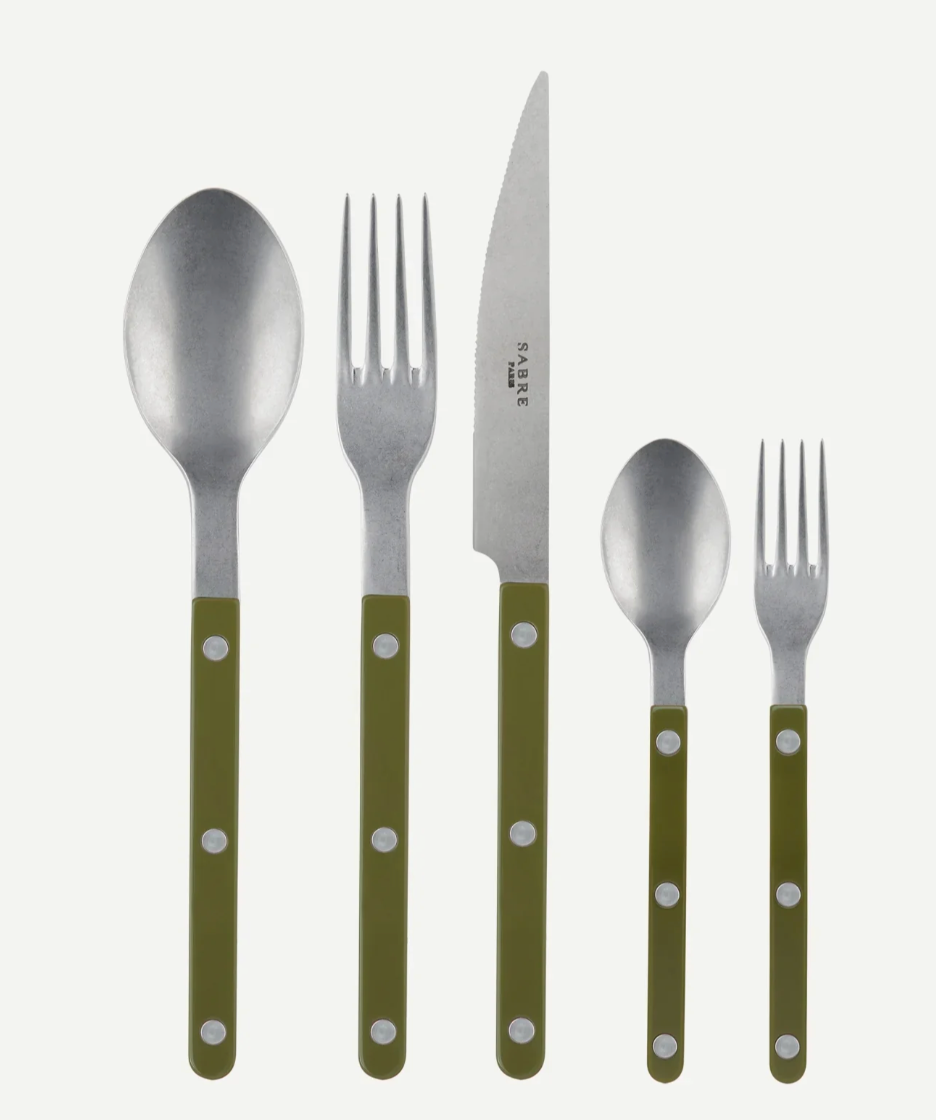 Bistro Flatware Set — Vintage/Green
