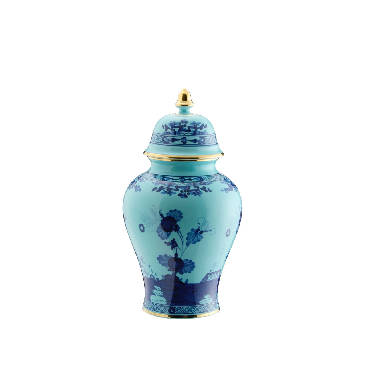 Oriente Italiano Potiche Vase With Cover in Iris