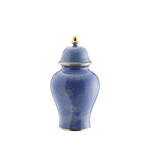 Oriente Italiano Potiche Vase With Cover in Pervinca