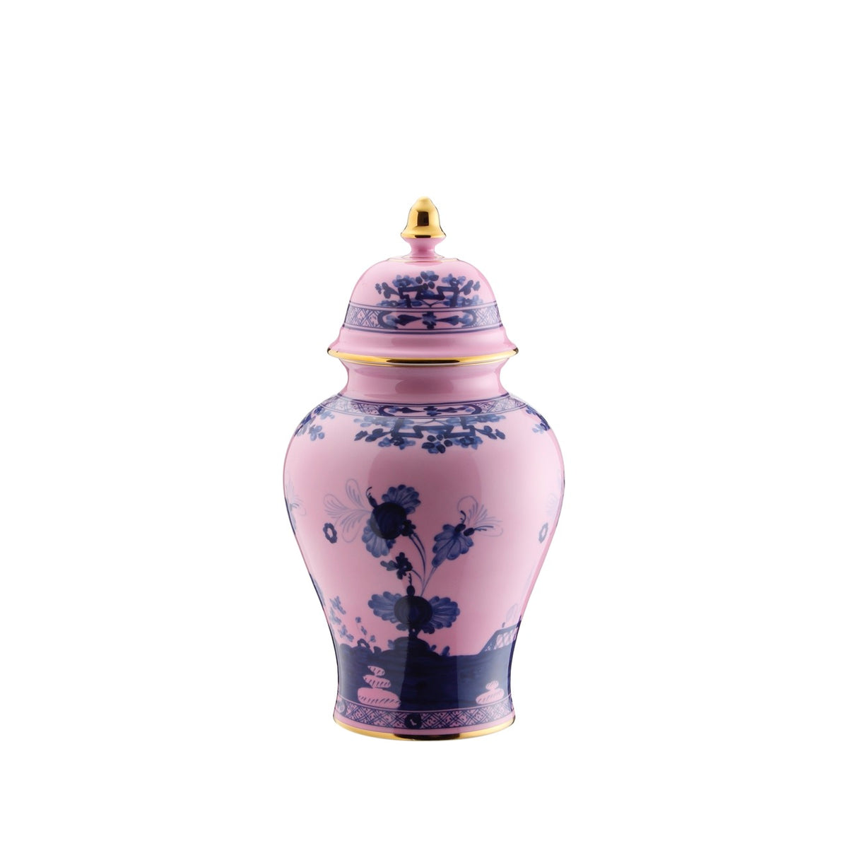 Oriente Italiano Potiche Vase With Cover in Azalea