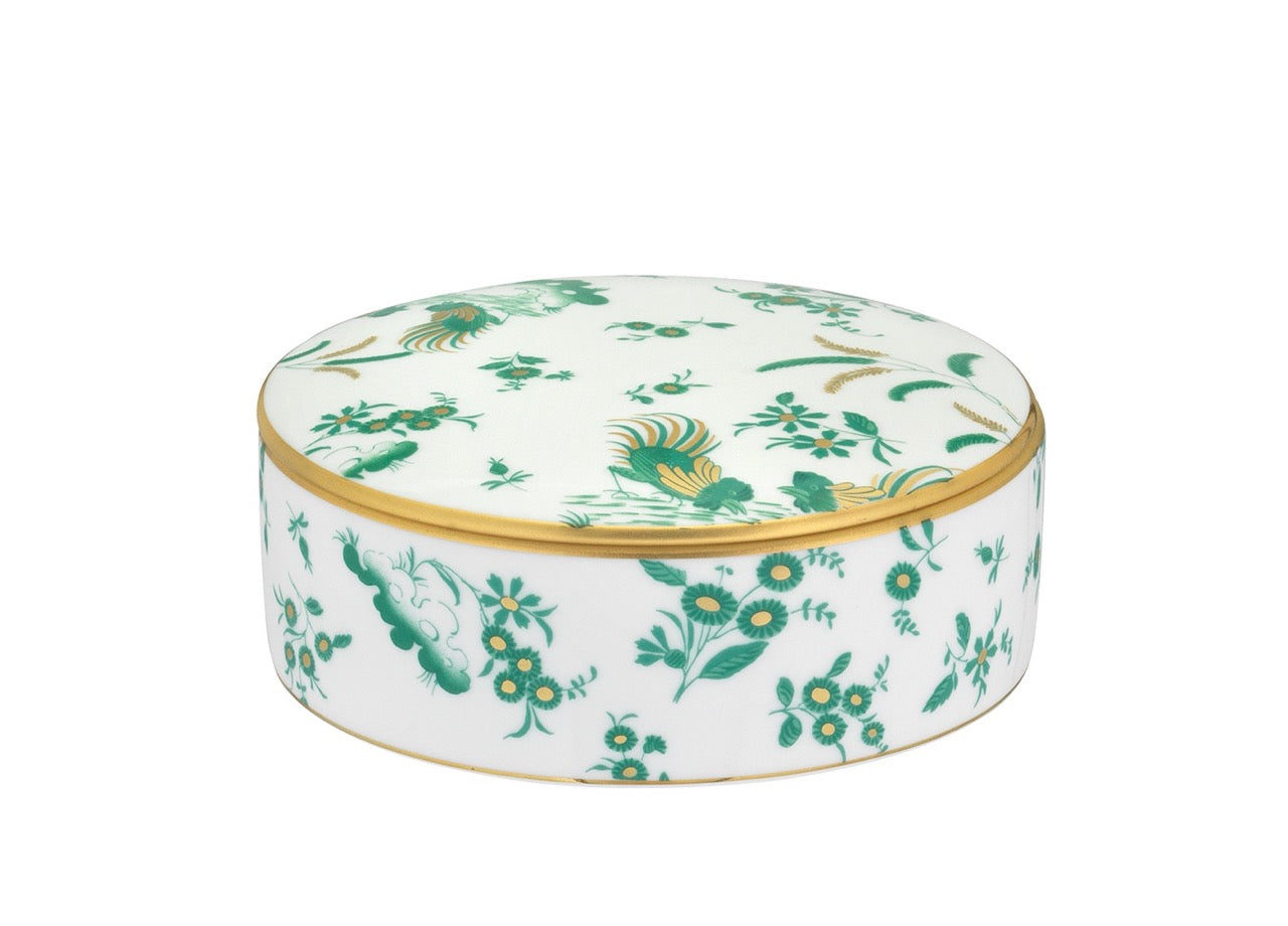 Oro Di Doccia Round Box with Cover