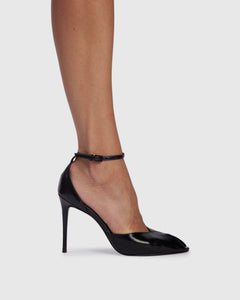 Cala 100 Sandal in Black Eel Printed Leather Mix