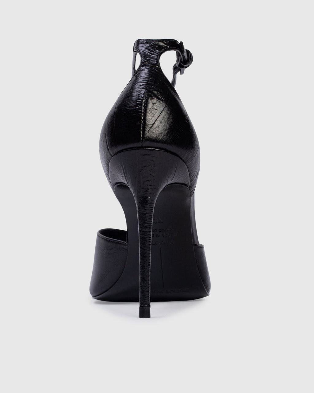Cala 100 Sandal in Black Eel Printed Leather Mix