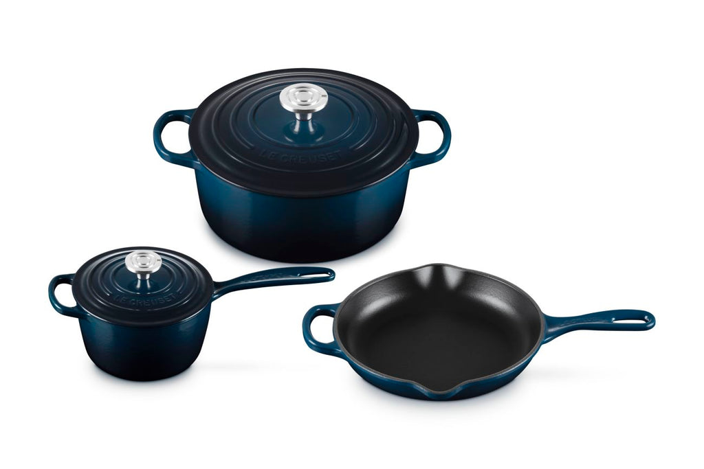 Signature Cast Iron 5-Piece Cookware Set in Nuit