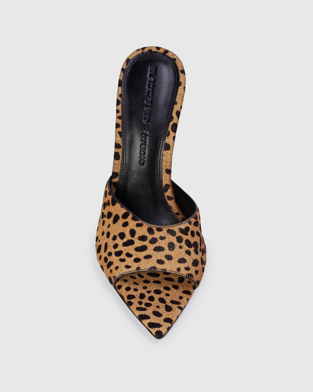 Bella 100 Mule in Camel Dotted Cheetah Pony Hair