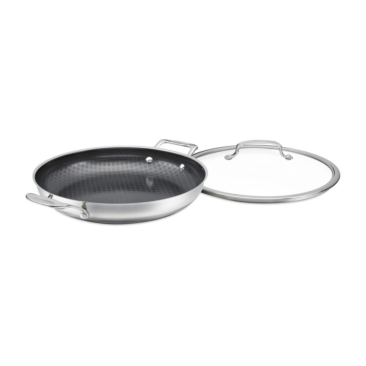 FusionPlus® Stainless Steel 12" Everyday Pan with Cover in Stainless Steel