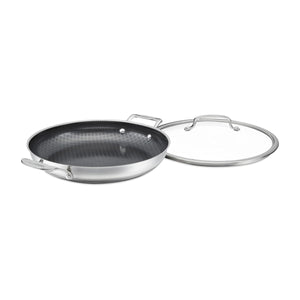 FusionPlus® Stainless Steel 12" Everyday Pan with Cover in Stainless Steel