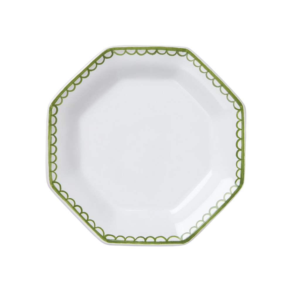 Bouclette Octagonal Petite Plate in Green