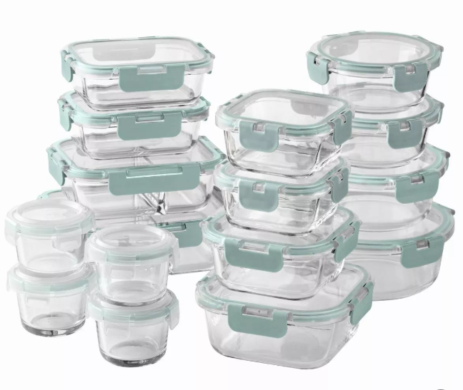 Cook With Color 32pc Glass Food Storage Container Set