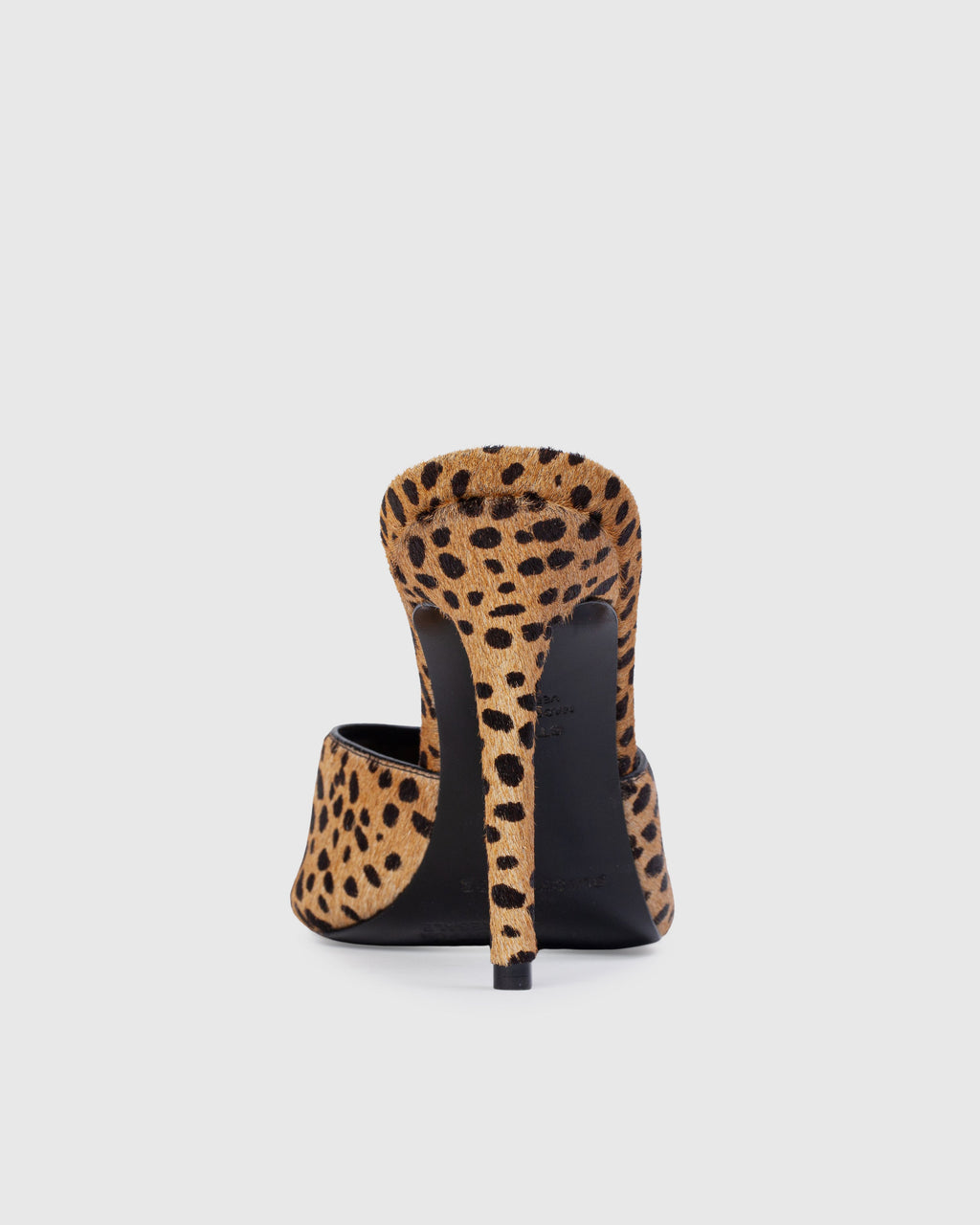 Bella 100 Mule in Camel Dotted Cheetah Pony Hair