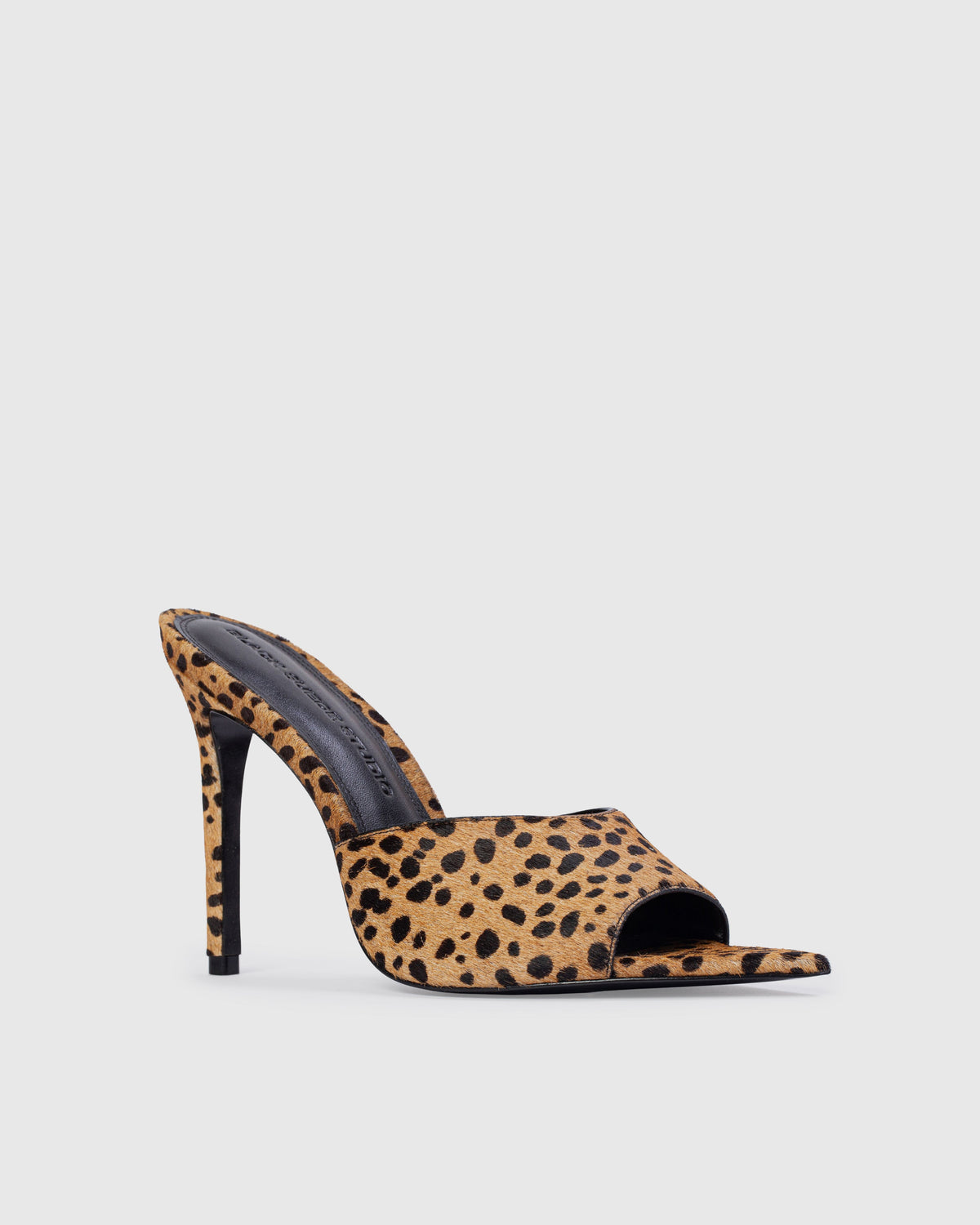Bella 100 Mule in Camel Dotted Cheetah Pony Hair