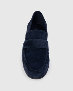 Arrow Loafer in Midnight Blue Kid Suede