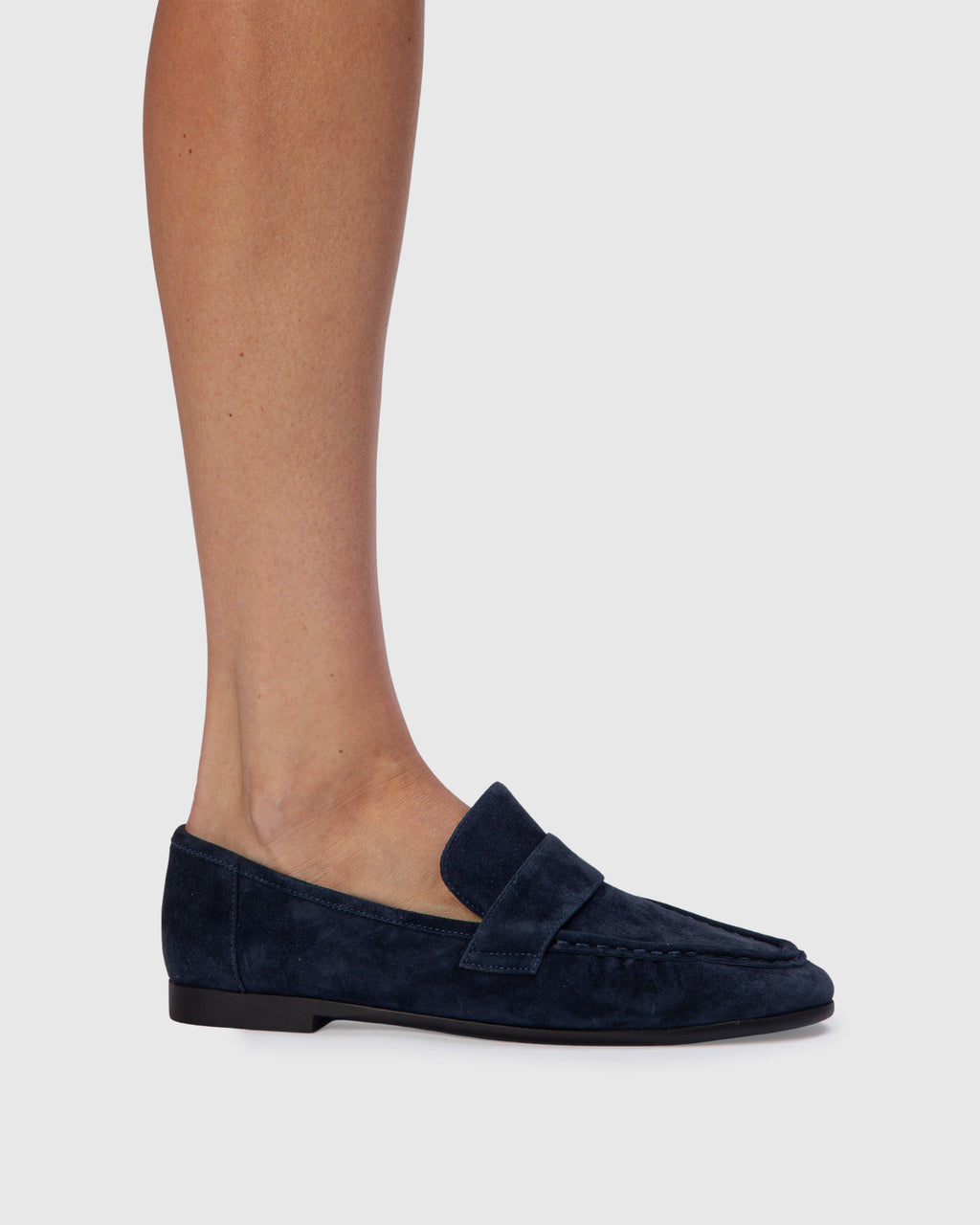 Arrow Loafer in Midnight Blue Kid Suede