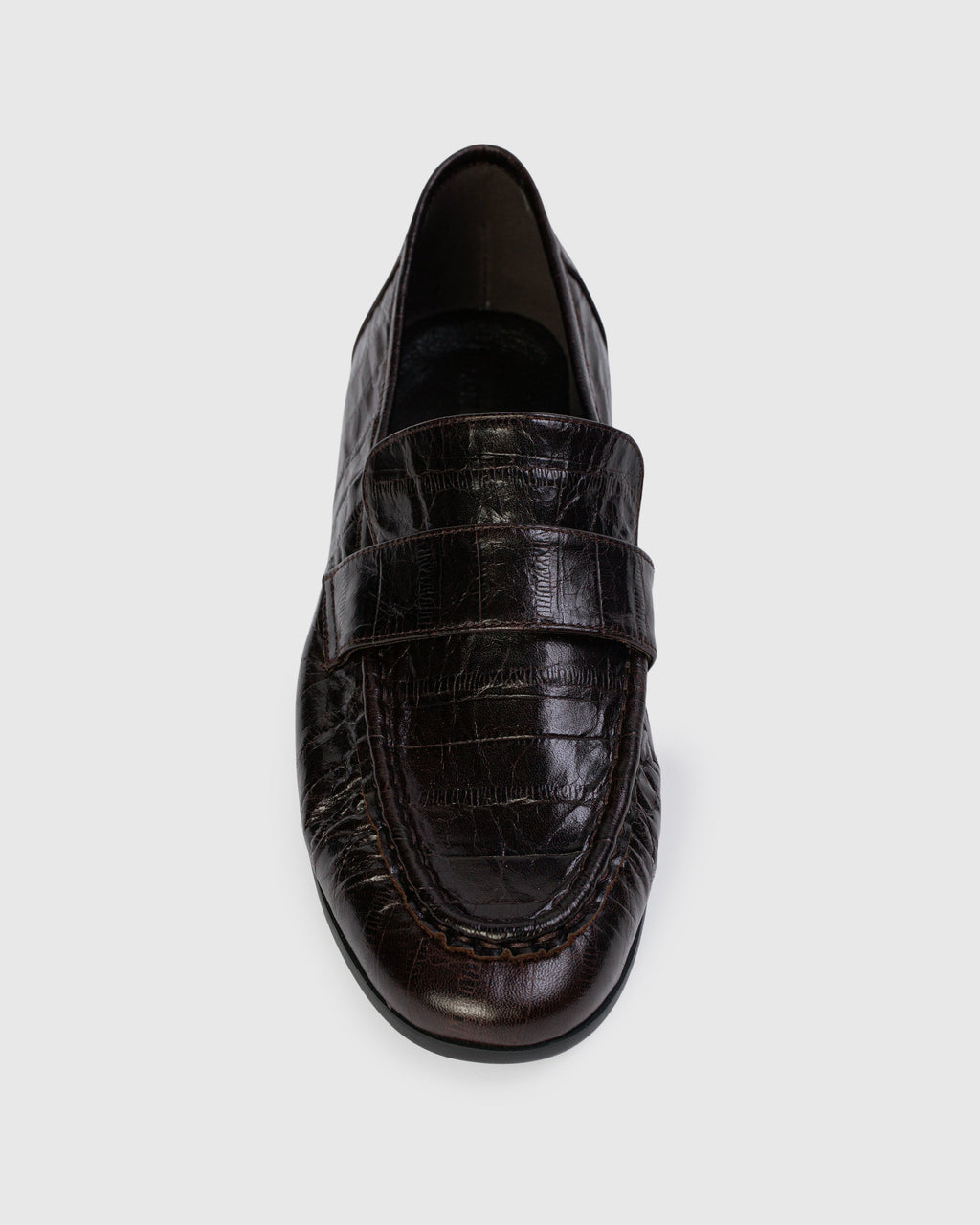 Arrow Loafer in Brown Eel Printed Leather