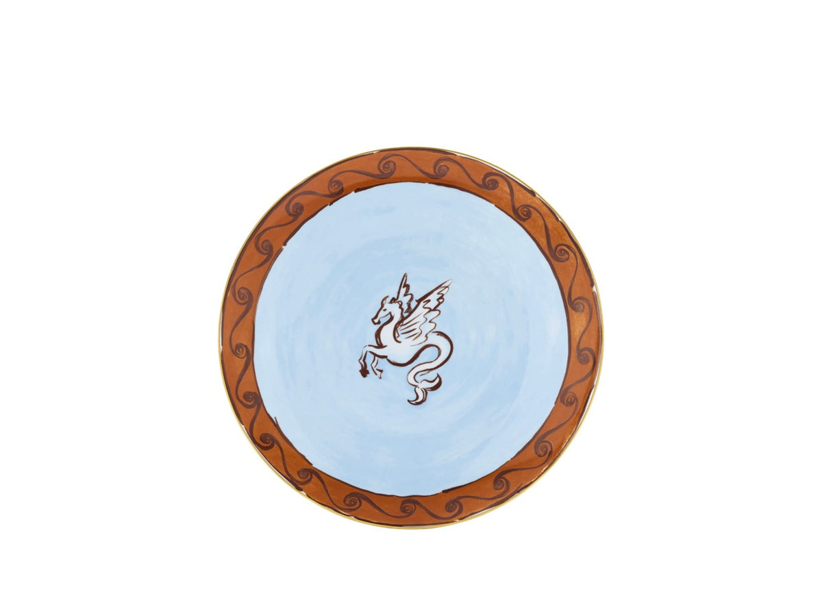 Ill Viaggio Di Nettuno Charger Plate in Brown & Light Blue