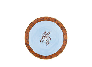 Ill Viaggio Di Nettuno Charger Plate in Brown & Light Blue