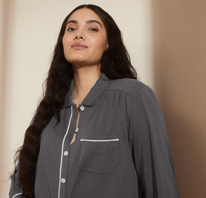 Women's Soft Knit Long Sleeve & Pants Pajama Set in Night