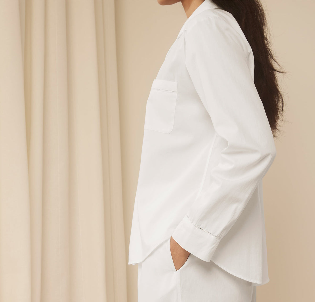 Women's Signature Long Sleeve & Pants Pajama Set in White