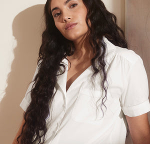 Women's Signature Short Sleeve & Pants Pajama Set in White