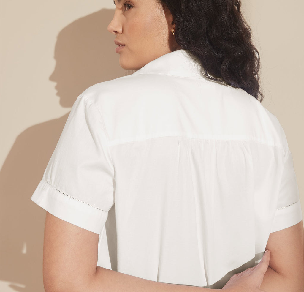 Women's Signature Short Sleeve & Pants Pajama Set in White