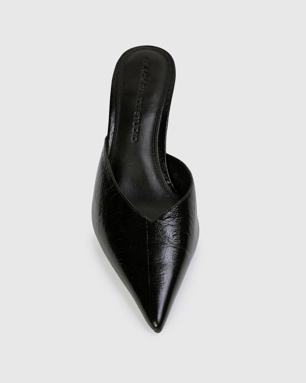 Analisa 50 Mule in Black Eel Printed Leather