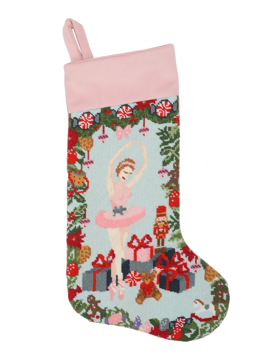 Stephanie Fishwick for Over The Moon Velvet Cuff Blonde Ballerina Stocking