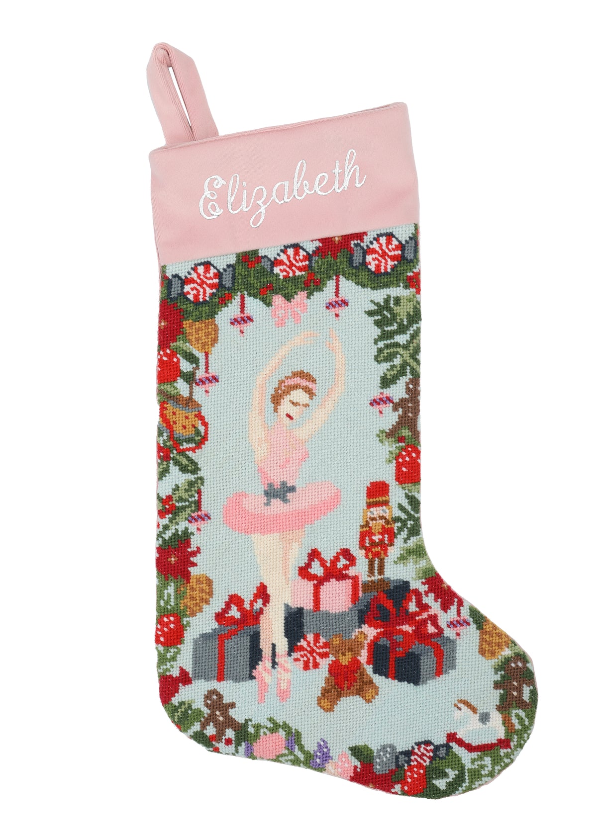Stephanie Fishwick for Over The Moon Velvet Cuff Blonde Ballerina Stocking