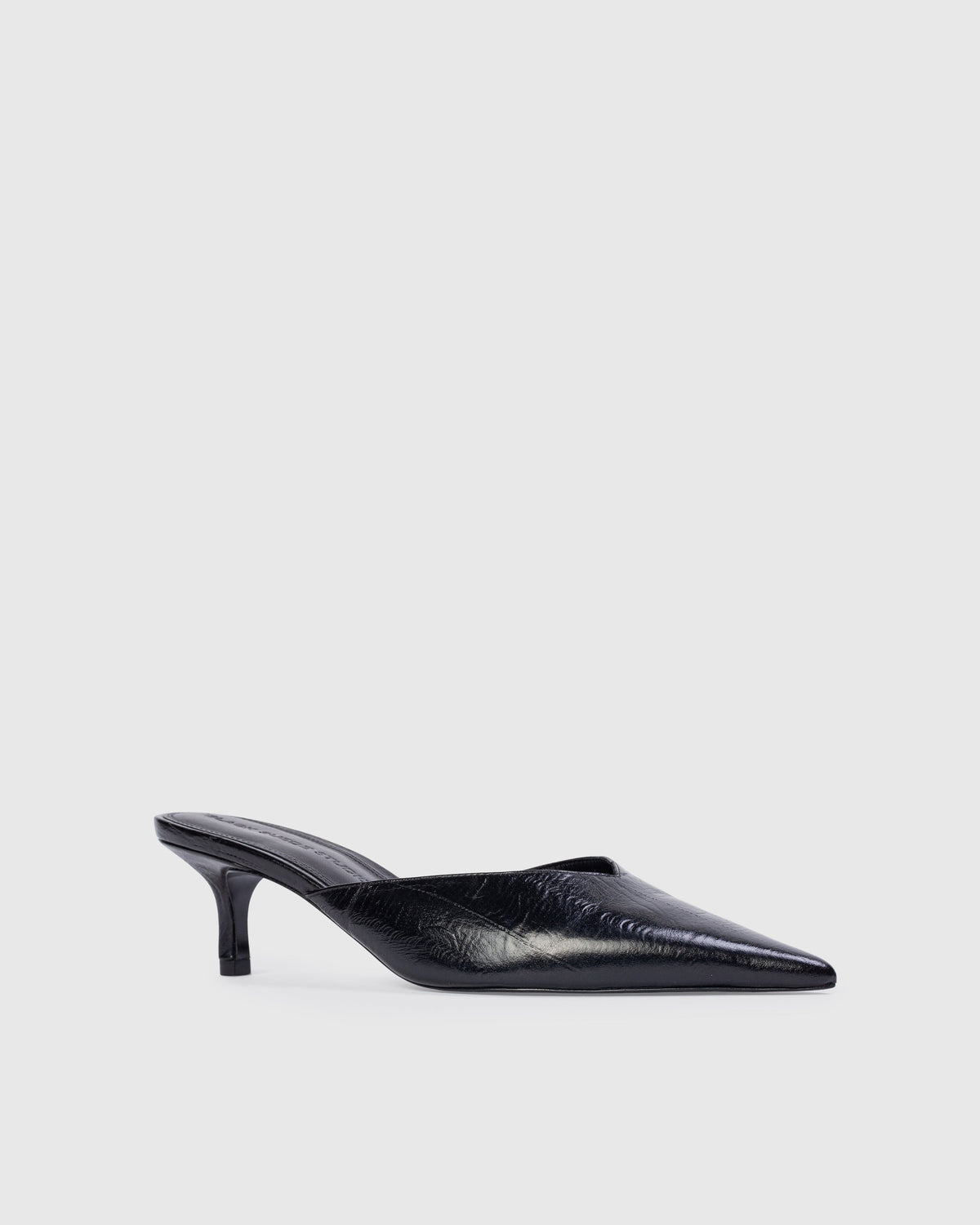 Analisa 50 Mule in Black Eel Printed Leather