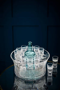 Lismore Diamond Vodka Chiller & 12 Shot Glasses