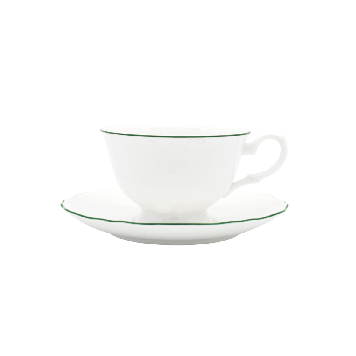 Amelie Forest Green Tea Cup & Saucer