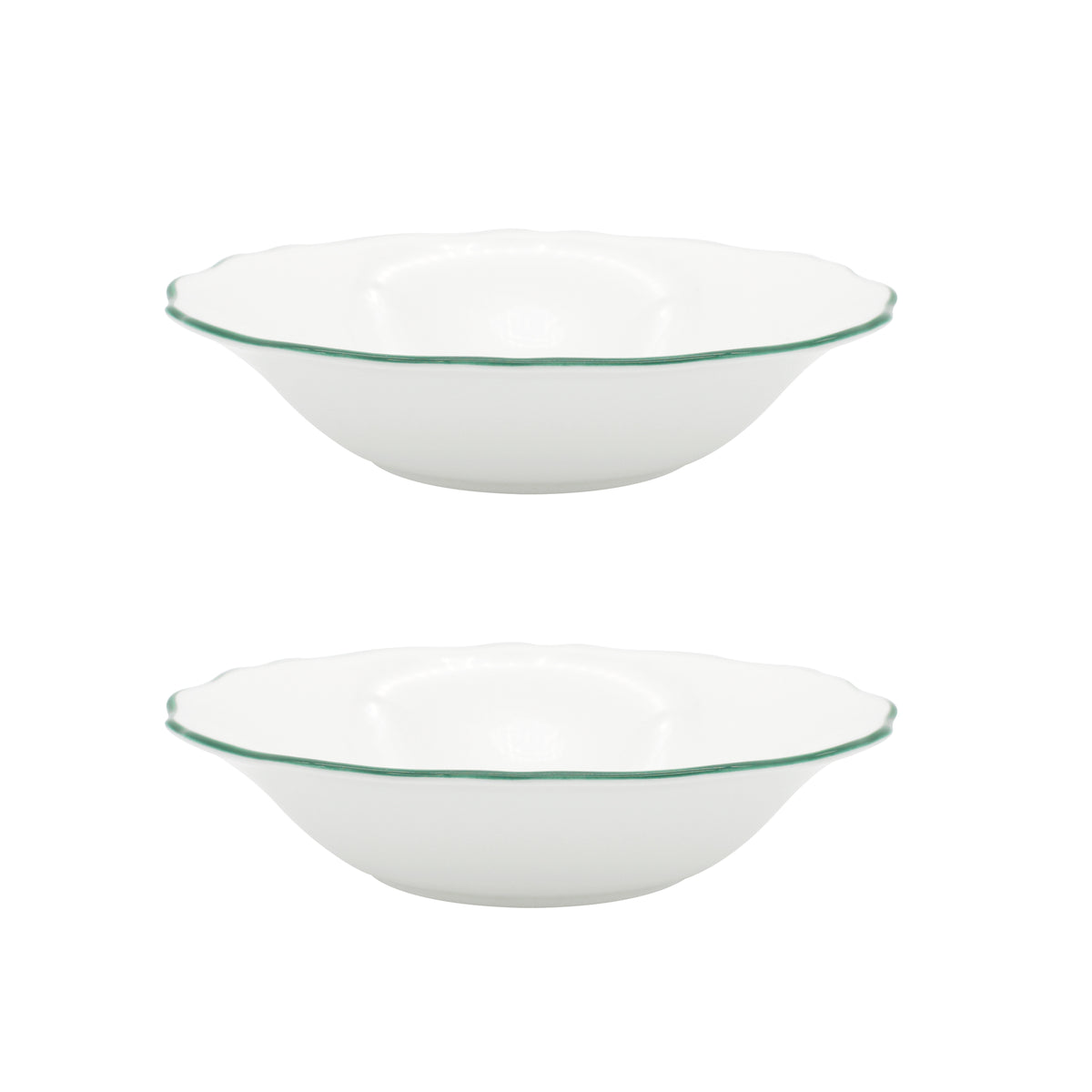 Amelie Forest Green Set of 2, 9" Soup / Pasta Bowl