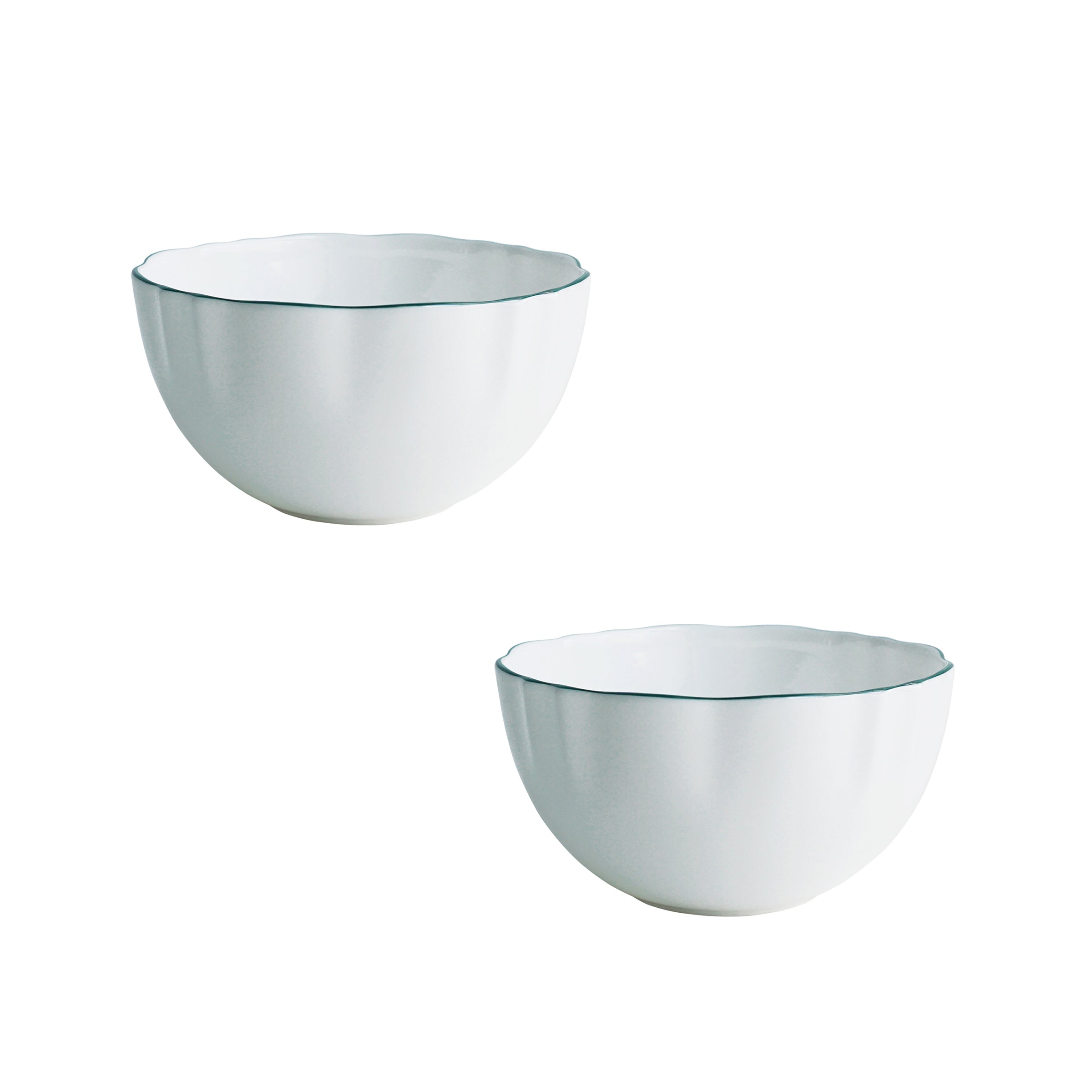 Amelie Forest Green Set of 2, Fruit, Nut & Rice Bowls