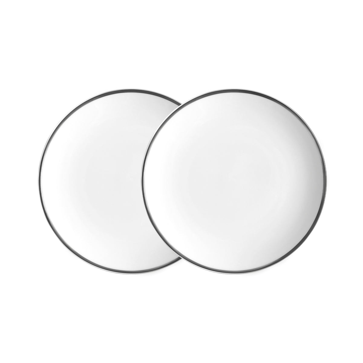 Alex Platinum Set of 2, 6-1/2" Bread/Canape Plates