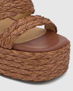 Fresa in Chocolate Brown Raffia